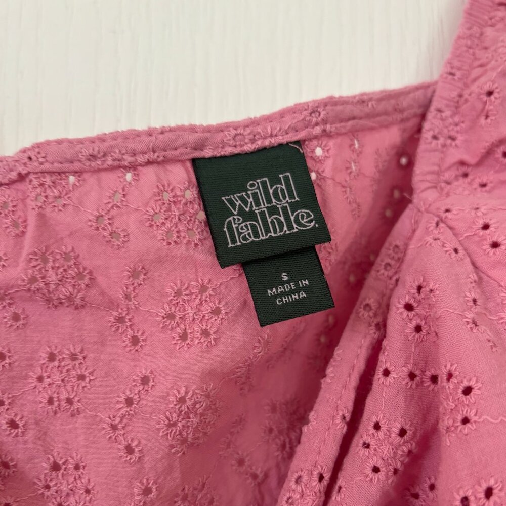 Wild Fable Pink Eyelet Top - Picture 2 of 4